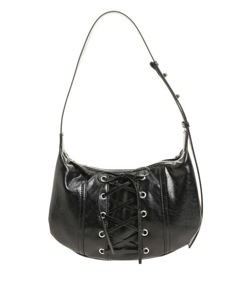 EMODA（エモダ）の「レースアップハーフムーンバッグ（ショルダーバッグ・レディース・ホワイト/レッド/ブラック・FREE）」の4枚目の写真