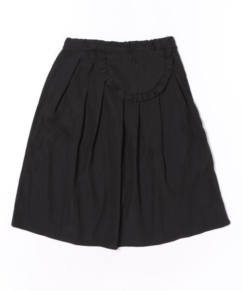 STAY MOTION（ステイモーション）の「【WEB限定】ウエストポーチ付きミドル丈プリーツスカート［韓国ファッション カジュアル］（スカート・レディース・ブラック/チャコールグレー・F）」の10枚目の写真