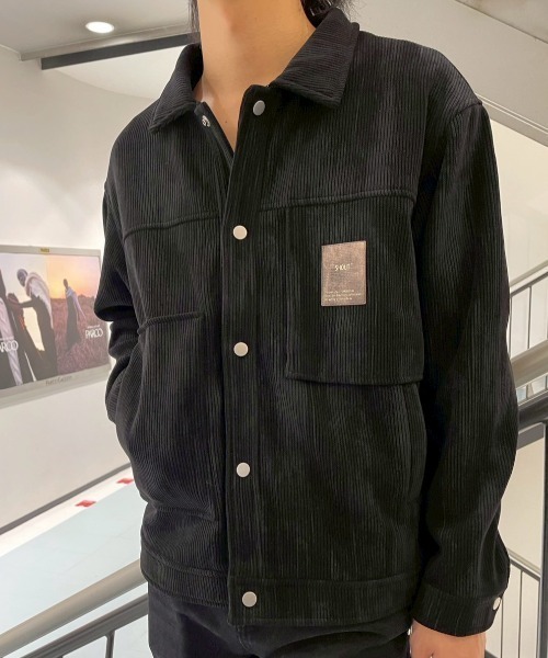 BENUSTA(ベヌスタ)の「A'GEM/9 × .kom 『BENUSTA /ベヌスタ』Corduroy Work Jacket /コーデュロイワークジャケット(ブルゾン・メンズ・ブラック・XL)」の3枚目の写真
