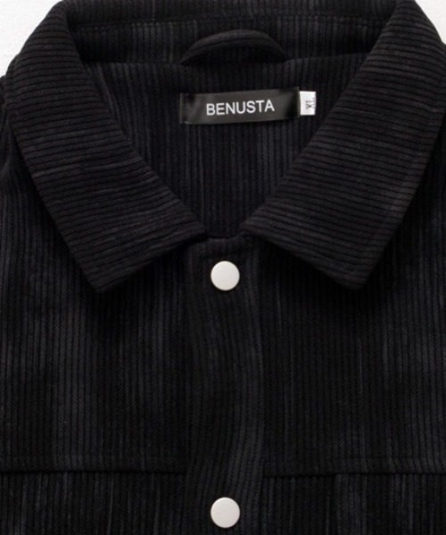 BENUSTA(ベヌスタ)の「A'GEM/9 × .kom 『BENUSTA /ベヌスタ』Corduroy Work Jacket /コーデュロイワークジャケット(ブルゾン・メンズ・ブラック・XL)」の8枚目の写真