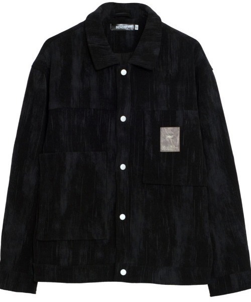 BENUSTA(ベヌスタ)の「A'GEM/9 × .kom 『BENUSTA /ベヌスタ』Corduroy Work Jacket /コーデュロイワークジャケット(ブルゾン・メンズ・ブラック・XL)」の5枚目の写真