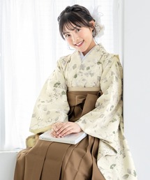 SOUBIEN（ソウビエン）の「【floro by SOUBIEN】ハイジュニア袴4点セット（着物・襦袢・下帯・袴）（着物・キッズ）」