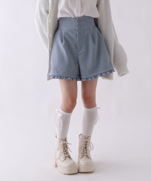 repipi armario(レピピ アルマリオ)の「【girly line】ハイウエストフリルショートパンツ(その他パンツ・キッズ・アイボリー/ブラック/ブルー・SMALL/MEDIUM/LARGE)」の3枚目の写真