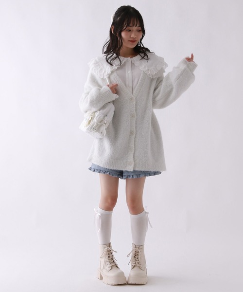repipi armario(レピピ アルマリオ)の「【girly line】ハイウエストフリルショートパンツ(その他パンツ・キッズ・アイボリー/ブラック/ブルー・SMALL/MEDIUM/LARGE)」の4枚目の写真