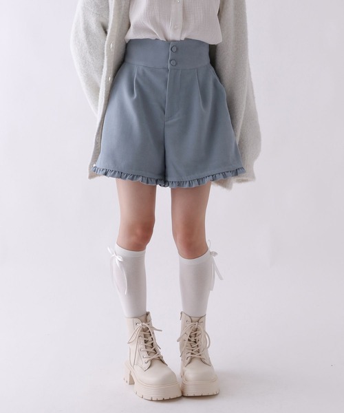 repipi armario(レピピ アルマリオ)の「【girly line】ハイウエストフリルショートパンツ(その他パンツ・キッズ・アイボリー/ブラック/ブルー・SMALL/MEDIUM/LARGE)」の5枚目の写真