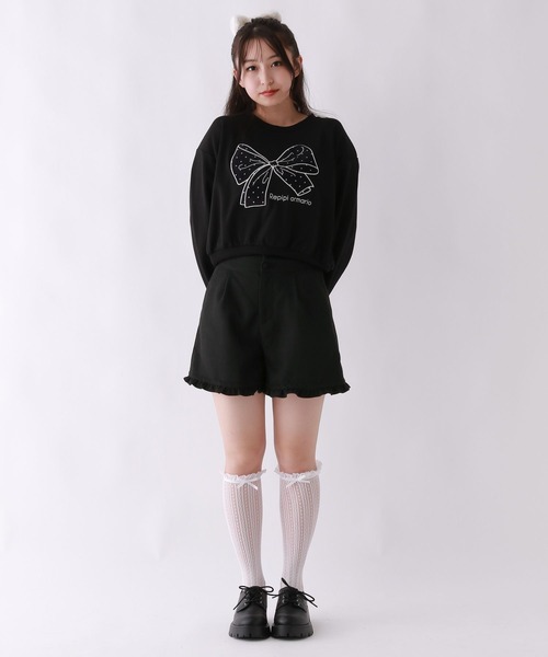 repipi armario(レピピ アルマリオ)の「【girly line】ハイウエストフリルショートパンツ(その他パンツ・キッズ・アイボリー/ブラック/ブルー・SMALL/MEDIUM/LARGE)」の7枚目の写真