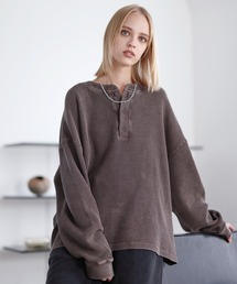 ROCHEM（ローシェン）の「ヴィンテージ加工サーマルヘンリーネックスウェット（スウェット）」