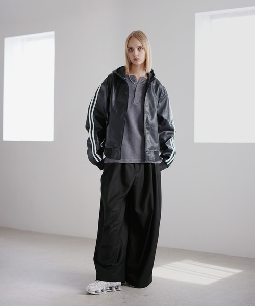 ROCHEM（ローシェン）の「ヴィンテージ加工サーマルヘンリーネックスウェット（スウェット・メンズ・ブラック/グレー/ブラウン/ネイビー・L/M/S/XS）」の12枚目の写真