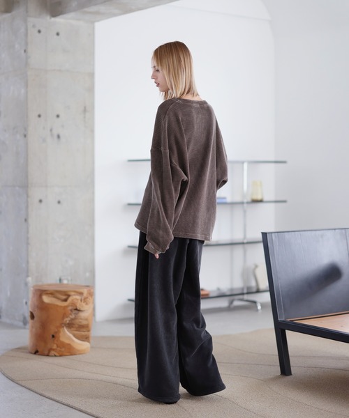 ROCHEM（ローシェン）の「ヴィンテージ加工サーマルヘンリーネックスウェット（スウェット・メンズ・ブラック/グレー/ブラウン/ネイビー・L/M/S/XS）」の21枚目の写真