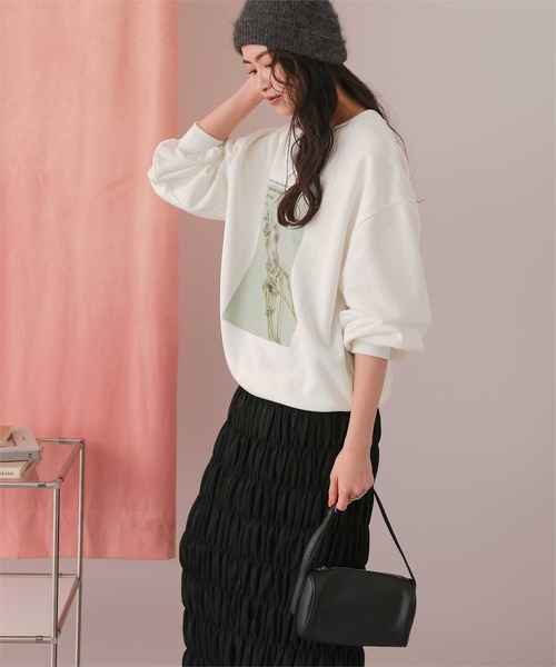 titivate（ティティベイト）の「フォトプリントオーバーサイズスウェットプルオーバー（Tシャツ/カットソー・レディース・ネイビー/ブルー系その他/オートミール/オフホワイト/ベージュ系その他/ホワイト系その他・FREE）」の14枚目の写真