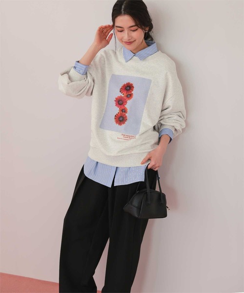 titivate（ティティベイト）の「フォトプリントオーバーサイズスウェットプルオーバー（Tシャツ/カットソー・レディース・ネイビー/ブルー系その他/オートミール/オフホワイト/ベージュ系その他/ホワイト系その他・FREE）」の16枚目の写真