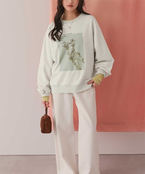 titivate（ティティベイト）の「フォトプリントオーバーサイズスウェットプルオーバー（Tシャツ/カットソー・レディース・ネイビー/ブルー系その他/オートミール/オフホワイト/ベージュ系その他/ホワイト系その他・FREE）」の21枚目の写真