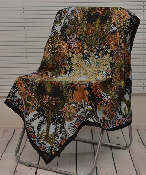 セール】【resonance】ボタニカル柄 エスニックテイスト シルクタッチ