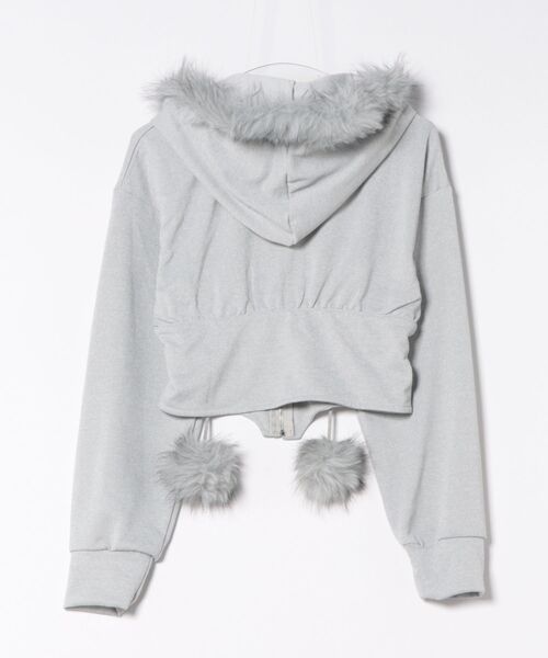 VIBGYOR(ヴィブジョー)の「【LAMPOON】コルセットジップパーカー(パーカー・レディース・グレー・LARGE/SMALL/MEDIUM)」の11枚目の写真