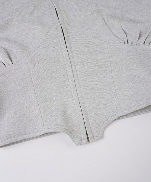 VIBGYOR(ヴィブジョー)の「【LAMPOON】コルセットジップパーカー(パーカー・レディース・グレー・LARGE/SMALL/MEDIUM)」の2枚目の写真