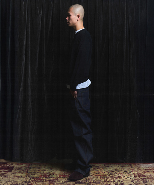 PULP/417EDIFICE(パルプフォーワンセブンエディフィス)の「PULP / コットン Vネックニット(ニット/セーター・メンズ・レッド/ブラック・2/1)」の5枚目の写真