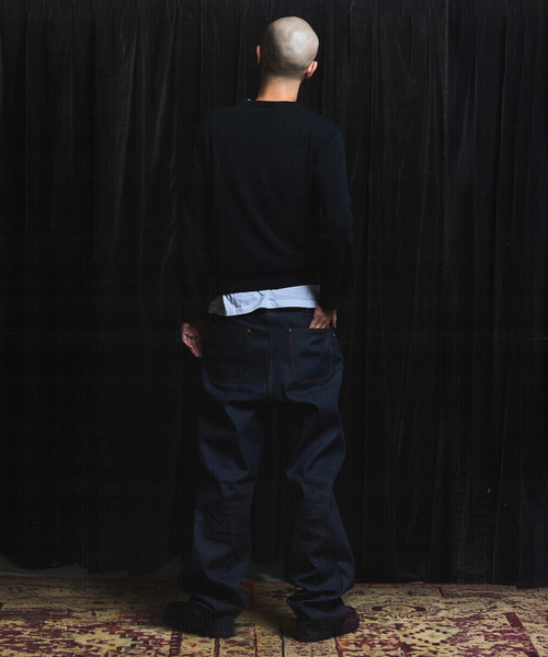 PULP/417EDIFICE(パルプフォーワンセブンエディフィス)の「PULP / コットン Vネックニット(ニット/セーター・メンズ・レッド/ブラック・2/1)」の6枚目の写真