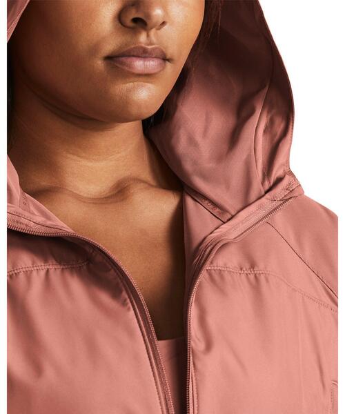 UNDER ARMOUR(アンダーアーマー)の「UAラッシュ ウーブン フルジップ オーバーサイズド フーディド ジャケット(トレーニング/レディース)(その他アウター・レディース・ピンク系・S/L/M)」の3枚目の写真