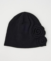 SLY | FLOWER MOTIF KNIT BEANIE フラワーモチーフ ニット ビーニー 秋服 冬服(ニットキャップ/ビーニー)