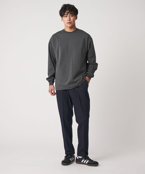 A DAY IN THE LIFE UNITED ARROWS(アデイインザライフユナイテッドアローズ)の「ポンチ リラックス カットソー<A DAY IN THE LIFE>(Tシャツ/カットソー・メンズ・その他1/ダークグレー/ホワイト・L/M/S)」の5枚目の写真
