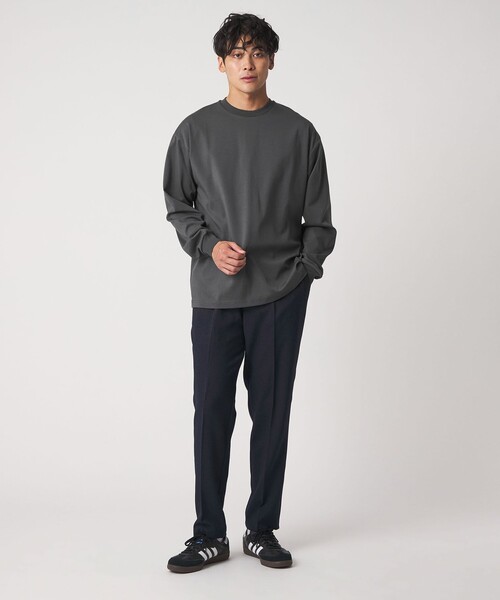 A DAY IN THE LIFE UNITED ARROWS(アデイインザライフユナイテッドアローズ)の「ポンチ リラックス カットソー<A DAY IN THE LIFE>(Tシャツ/カットソー・メンズ・その他1/ダークグレー/ホワイト・L/M/S)」の6枚目の写真