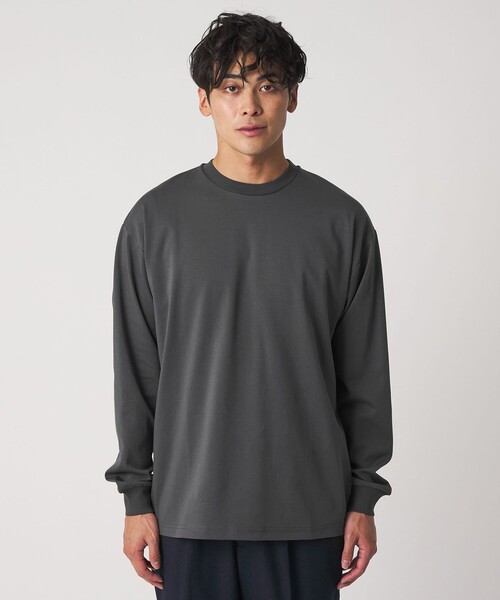 A DAY IN THE LIFE UNITED ARROWS(アデイインザライフユナイテッドアローズ)の「ポンチ リラックス カットソー<A DAY IN THE LIFE>(Tシャツ/カットソー・メンズ・その他1/ダークグレー/ホワイト・L/M/S)」の7枚目の写真