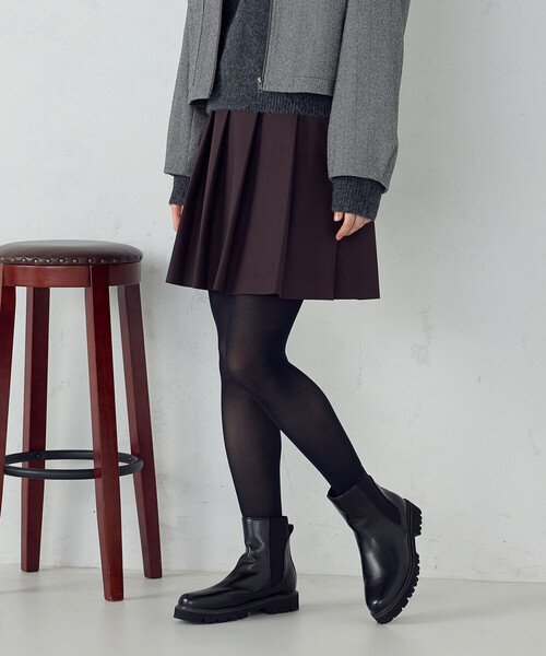 COMME CA ISM（コムサイズム）の「【オンライン・店舗限定】ミニ丈 プリーツスカート（スカート・レディース・グレイッシュベージュ/ダークブラウン・MEDIUM/LARGE）」の8枚目の写真