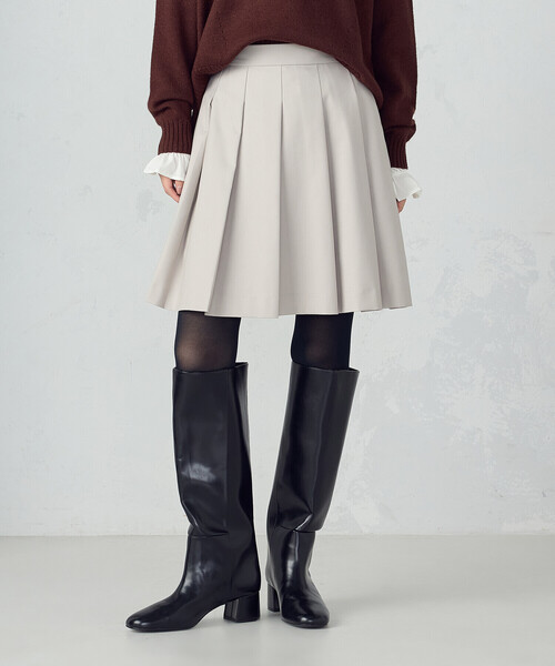 COMME CA ISM（コムサイズム）の「【オンライン・店舗限定】ミニ丈 プリーツスカート（スカート・レディース・グレイッシュベージュ/ダークブラウン・MEDIUM/LARGE）」の11枚目の写真