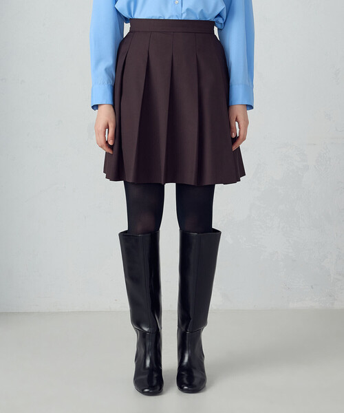 COMME CA ISM（コムサイズム）の「【オンライン・店舗限定】ミニ丈 プリーツスカート（スカート・レディース・グレイッシュベージュ/ダークブラウン・MEDIUM/LARGE）」の13枚目の写真