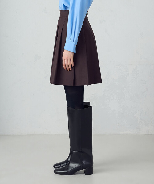 COMME CA ISM（コムサイズム）の「【オンライン・店舗限定】ミニ丈 プリーツスカート（スカート・レディース・グレイッシュベージュ/ダークブラウン・MEDIUM/LARGE）」の14枚目の写真
