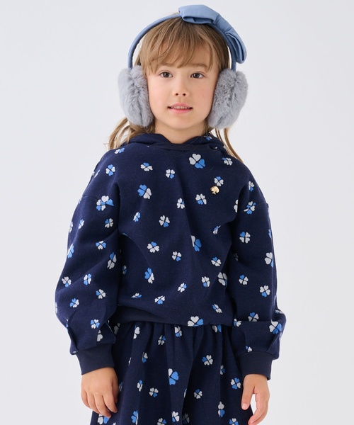 kate spade new york kids（ケイトスペードニューヨーク）の「スペードフラワージャカードフーディ（パーカー・キッズ・グレー/ネイビー・120cm/130cm/140cm/160cm/150cm）」の2枚目の写真