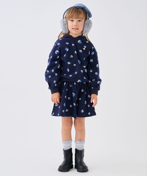 kate spade new york kids（ケイトスペードニューヨーク）の「スペードフラワージャカードフーディ（パーカー・キッズ・グレー/ネイビー・120cm/130cm/140cm/160cm/150cm）」の4枚目の写真