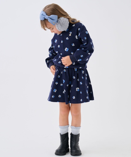 kate spade new york kids（ケイトスペードニューヨーク）の「スペードフラワージャカードフーディ（パーカー・キッズ・グレー/ネイビー・120cm/130cm/140cm/160cm/150cm）」の5枚目の写真