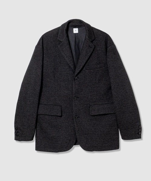 BAYFLOW（ベイフロー）の「【EF(エフ)】ウールライクジャージジャケット（MEN）（テーラードジャケット・メンズ・ダークグレー/ブラウン・MEDIUM/LARGE）」の6枚目の写真