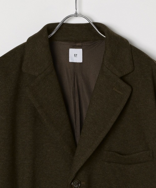 BAYFLOW（ベイフロー）の「【EF(エフ)】ウールライクジャージジャケット（MEN）（テーラードジャケット・メンズ・ダークグレー/ブラウン・MEDIUM/LARGE）」の9枚目の写真