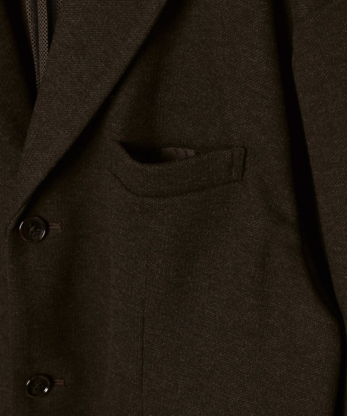 BAYFLOW（ベイフロー）の「【EF(エフ)】ウールライクジャージジャケット（MEN）（テーラードジャケット・メンズ・ダークグレー/ブラウン・MEDIUM/LARGE）」の10枚目の写真