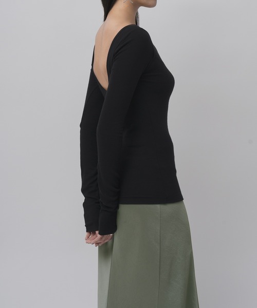 OUR WACOAL（アワワコール）の「カップ付きカットソー　10分袖（Tシャツ/カットソー・レディース・グレー/ブラック/ネイビー・L/M）」の5枚目の写真