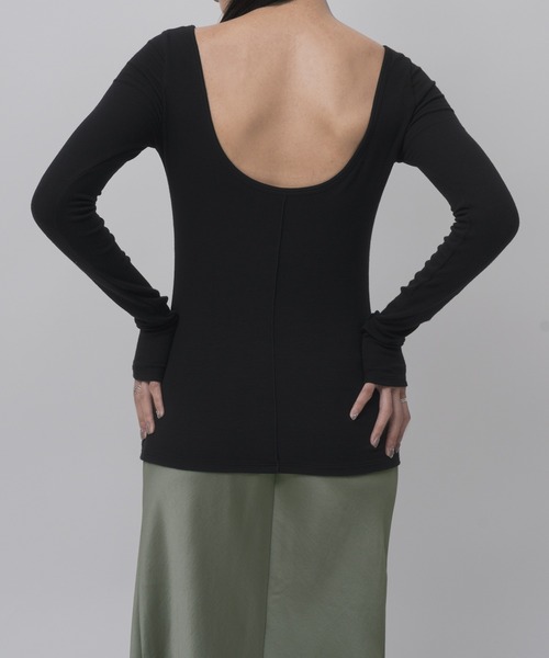 OUR WACOAL（アワワコール）の「カップ付きカットソー　10分袖（Tシャツ/カットソー・レディース・グレー/ブラック/ネイビー・L/M）」の6枚目の写真