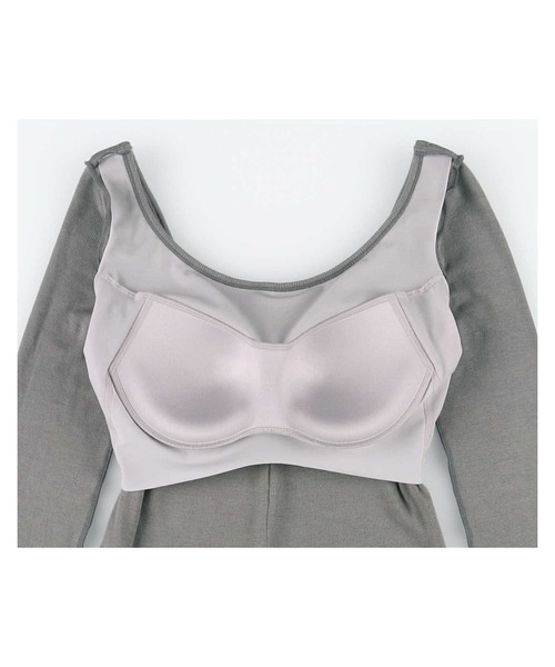 OUR WACOAL（アワワコール）の「カップ付きカットソー　10分袖（Tシャツ/カットソー・レディース・グレー/ブラック/ネイビー・L/M）」の14枚目の写真