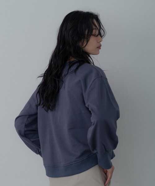 GALLEST（ギャレスト）の「ラウンドヘムロゴスウェット（スウェット・レディース・チャコールグレー/オフホワイト/ブラック・38）」の16枚目の写真