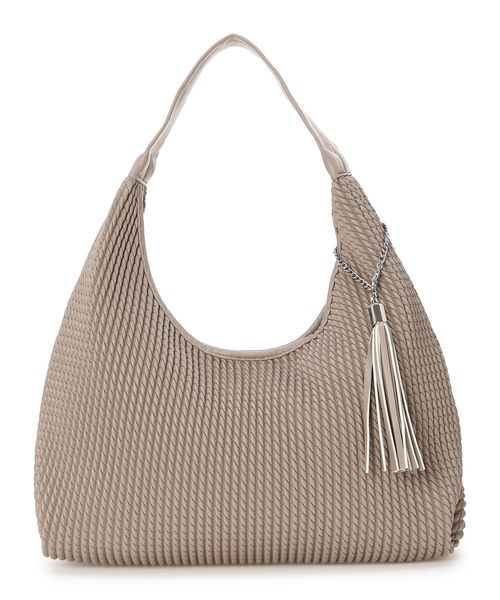 A/C DESIGN BY ALPHA CUBIC（エーシーデザインバイアルファキュービック）の「エンボストートバッグ（トートバッグ・レディース・ブラック/ベージュ・フリー）」の11枚目の写真