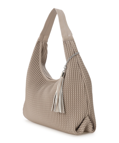 A/C DESIGN BY ALPHA CUBIC（エーシーデザインバイアルファキュービック）の「エンボストートバッグ（トートバッグ・レディース・ブラック/ベージュ・フリー）」の13枚目の写真