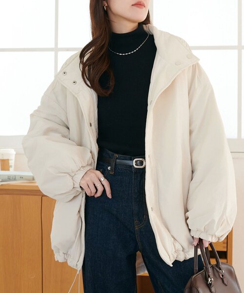 WEB限定】リバーシブルスタンドカラーバッファーコート（ブルゾン