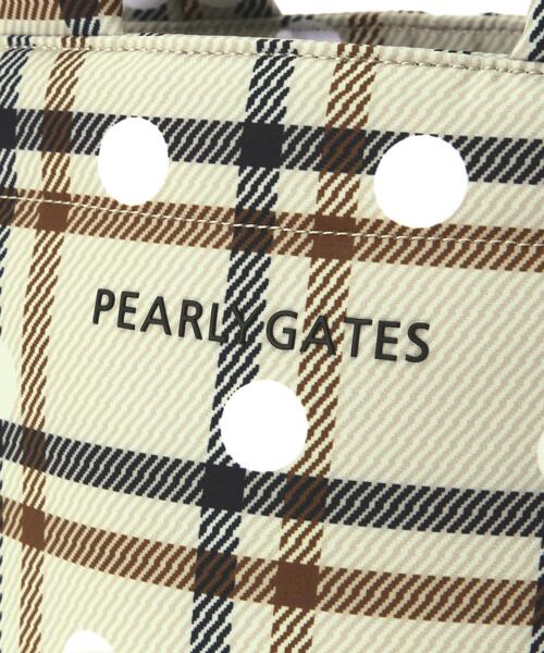 PEARLY GATES】チェック×ドット柄中綿カートバッグ (UNISEX)