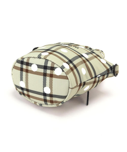 PEARLY GATES】チェック×ドット柄中綿カートバッグ (UNISEX)