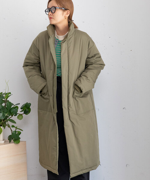 POU DOU DOU(プードゥドゥ)の「ハイネック中綿ブルゾン(その他アウター・レディース・カーキ/ベージュ/ブラック・M)」の1枚目の写真