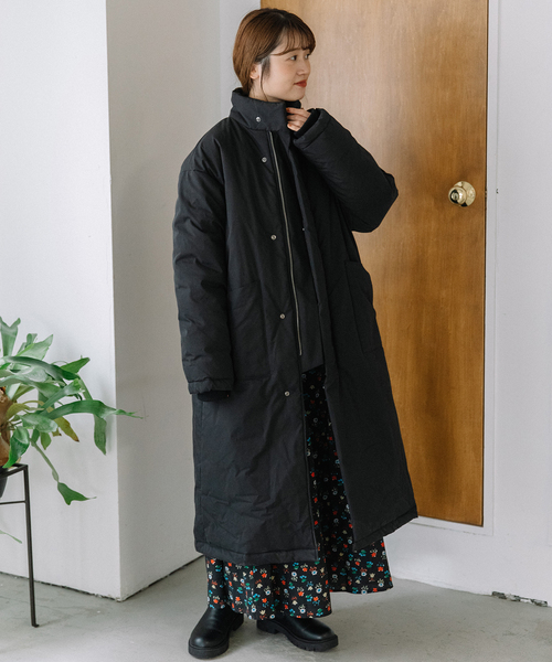 POU DOU DOU(プードゥドゥ)の「ハイネック中綿ブルゾン(その他アウター・レディース・カーキ/ベージュ/ブラック・M)」の2枚目の写真