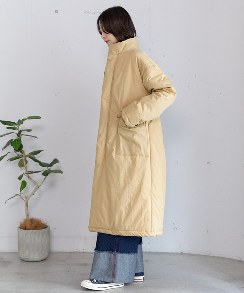 POU DOU DOU(プードゥドゥ)の「ハイネック中綿ブルゾン(その他アウター・レディース・カーキ/ベージュ/ブラック・M)」の6枚目の写真