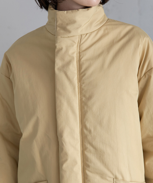POU DOU DOU(プードゥドゥ)の「ハイネック中綿ブルゾン(その他アウター・レディース・カーキ/ベージュ/ブラック・M)」の15枚目の写真