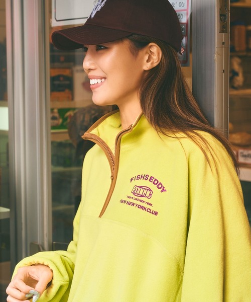 niko and...（ニコアンド）の「【NEW NEW YORK XMAS】コラボフリース（スウェット・レディース・ネイビー/ライトグリーン・LARGE/MEDIUM）」の5枚目の写真